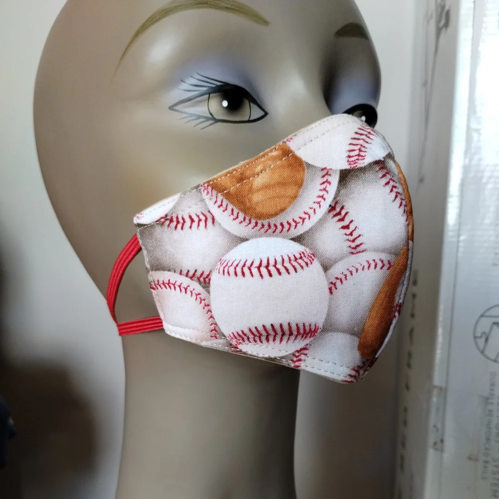 Baseball Unisex 3ply Cotton Mask for Children